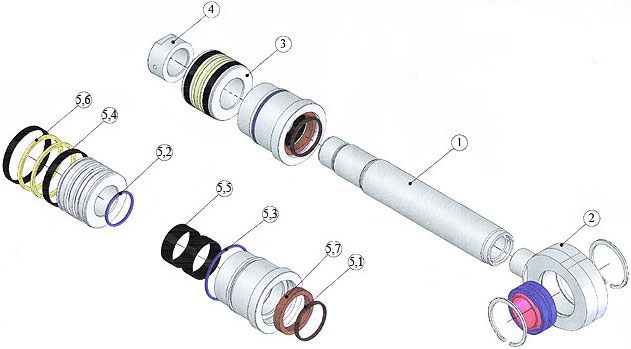 Схема сборки гидроцилиндра